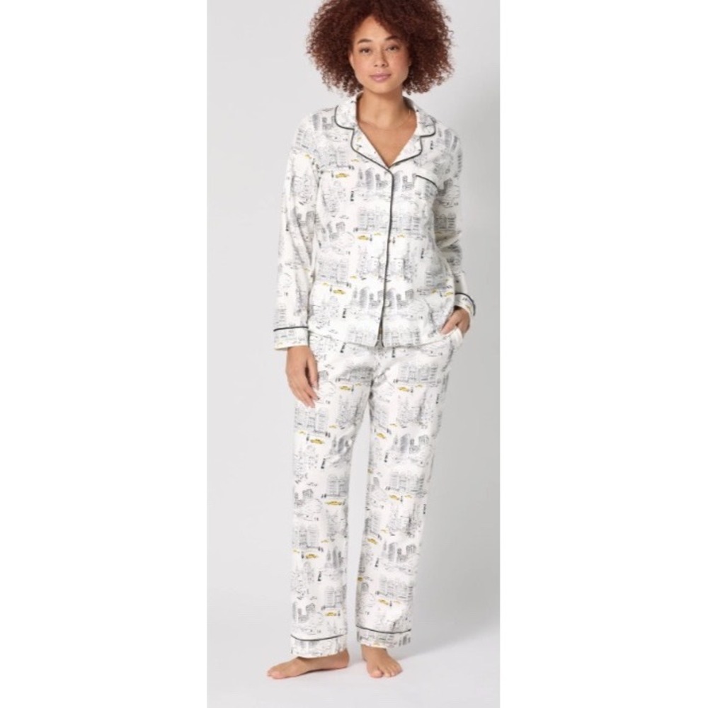 BedHead PJs City By‎ The Bay Pajama Set Light Blue XS New With Tags